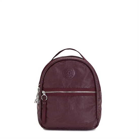 Kipling Kae Klassieke Metallic Rugzak Bordeaux | België 1629UZ